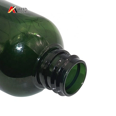 Empty 80ml round green silk printing PET plastic liquid facial toner cosmetic bottle with flip top cap