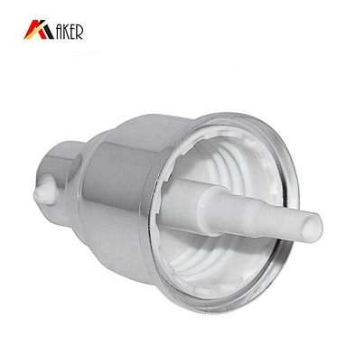 Wholesale cosmetic 20/410 silver aluminum covered cream dispenser pump lotion pump sprayer with cover cap