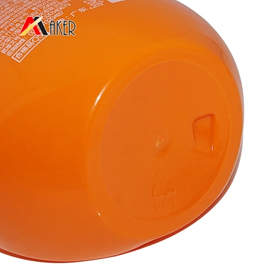 250ml orange pet beauty packaging hair care shampoo pump plastic bottle