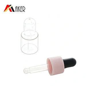 2019 New transparent 5ml face cosmetic essential oil glass serum dropper bottle with protective cap