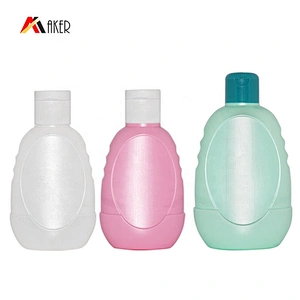 New design 150 ml 200ml HDPE plastic travel shampoo lotion bottle set with different color plastic flip top cap