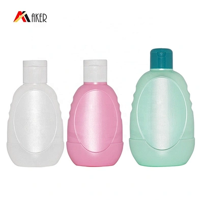 New design 150 ml 200ml HDPE plastic travel shampoo lotion bottle set with different color plastic flip top cap