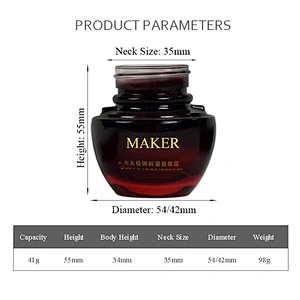 empty 30g 1oz black gradient gold face cosmetic glass packaging sets skin care hand cream jar