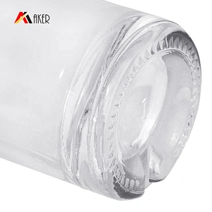 550ml clear crystal transparent glass round whisky bottle packaging with cork