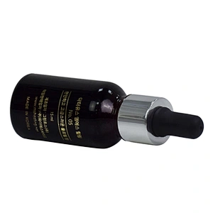empty 15ml matte black beautiful cosmetic essential oil packaging serum skin care glass dropper bottle