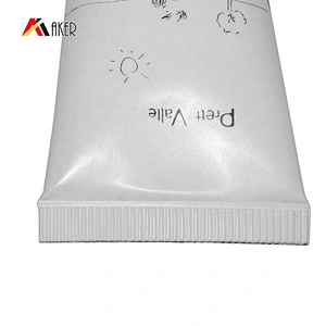 Wholesale 30ml round  hand cream cosmetic plastic laminated tube packaging with white plastic double wall screw cap