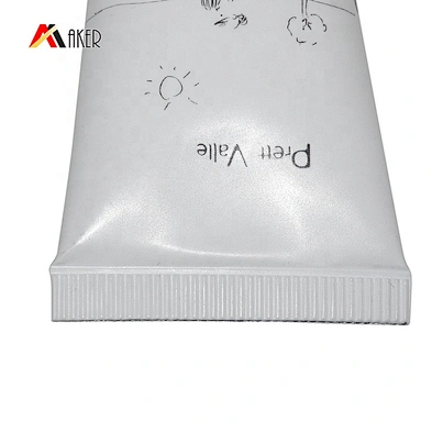 Wholesale 30ml round  hand cream cosmetic plastic laminated tube packaging with white plastic double wall screw cap