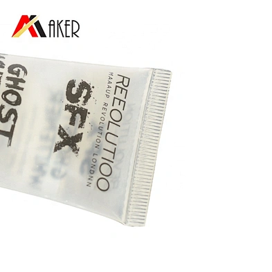 Empty 25g LDPE clear soft cosmetic cream plastic packaging tube with screw cap