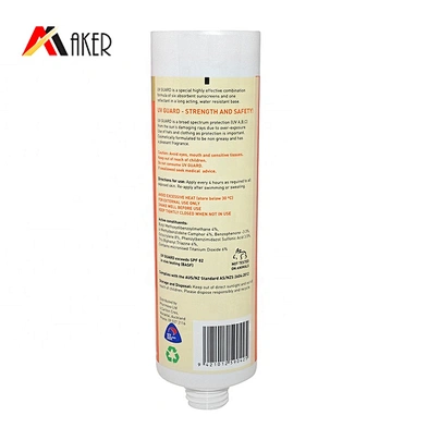 Round 200ml LDPE plastic cosmetic sunscreen cream packaging tube with flip top cap