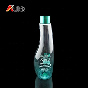 Unique design empty 150ml transparent PET plastic cosmetic toner lotion bottle with screw cap