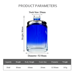 empty 40ml luxury gradient personal care serum cosmetic packaging skin care lotion glass bottle