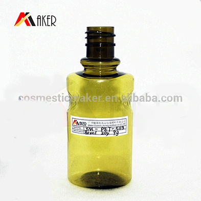 Custom Small Size 80ml Green PET Plastic Portable Travel Shampoo Bottle with Caps
