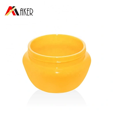 Empty 30g Yellow PP Empty Bottle Plastic Face Cream Serum Jar with plastic screw lid and clear inner cap