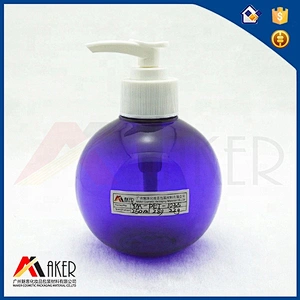 250ml Spherical Purple Liquid Soap Cosmetic Plastic Foaming Handwash Bottle with Lotion Pump
