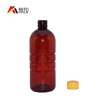 Custom Multi-purpose Empty 500ml PET Plastic Liquid Medicine Cough Syrup Bottle