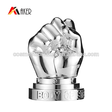 Wholesale Silver Color Special shape Portable Protein Powder Bottle with Screw Cap