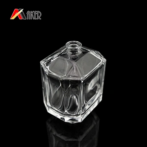 Special design 100ml clear empty crystal glass perfume bottle packaging