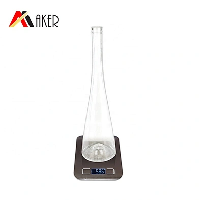 China supplier 500ml slim clear empty fruit sparkling champagne wine glass bottle with polymer rubber stopper