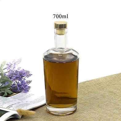 china custom 750ml clear wine bottle brandy glass liquor vodka bottle