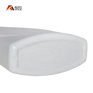 Customized empty 500ml white color special shape PE plastic liquid detergent bottle with trigger sprayer