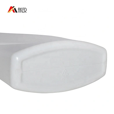 Customized empty 500ml white color special shape PE plastic liquid detergent bottle with trigger sprayer