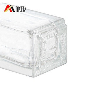 Newest design square shape empty clear 3ml roll on glass bottle for perfume oil with roller and cap