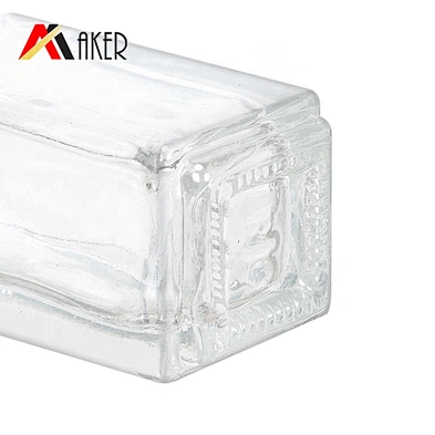 Newest design square shape empty clear 3ml roll on glass bottle for perfume oil with roller and cap