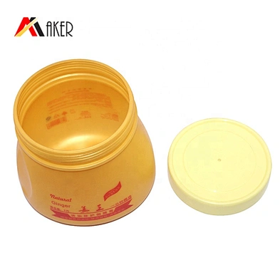 1000ml round PE cosmetic plastic hair mask cream jar packaging with screw cap