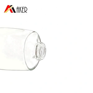 Unique shape luxury 50ml clear cosmetic glass lotion dropper bottle with silver electroplated cream pump