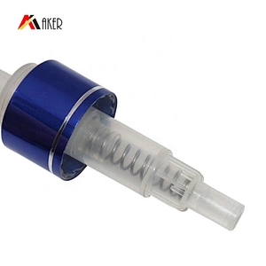 Wholesale blue aluminum covered 24/410 silver plastic up down lotion pump for shampoo bottle lotion bottle