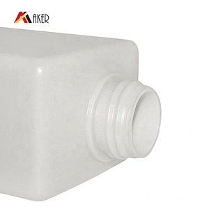 Wholesale new design empty white HDPE 750ml square shampoo pump bottle packaging