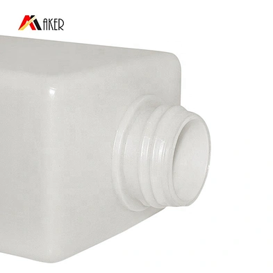 Wholesale new design empty white HDPE 750ml square shampoo pump bottle packaging