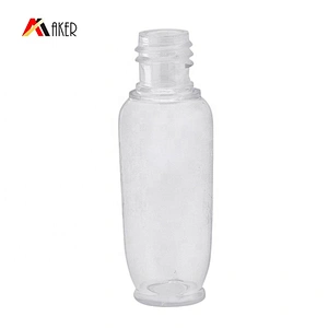 Empty wholesale price mini 30ml clear cylinder PETG cosmetic lotion plastic bottle with screw cap