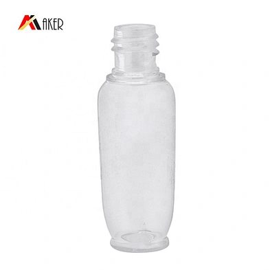 Empty wholesale price mini 30ml clear cylinder PETG cosmetic lotion plastic bottle with screw cap