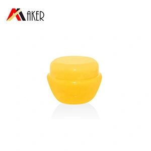 Custom 5g Yellow Oval PP Plastic Empty lip scrub jars with screw cap