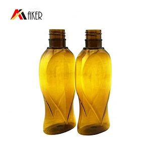 Empty semi transparent brown PET plastic 90ml travel mini shampoo bottle supplier