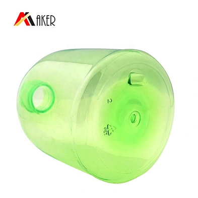 Wholesale custom design 500ml empty green round pet plastic hand wash bottle with pump