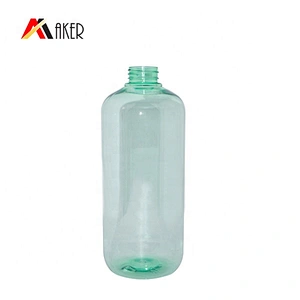 China Manufacturer 1 Liter Clear Boston round Plastic PET Shampoo Lotion Bottle with Lotion Pump