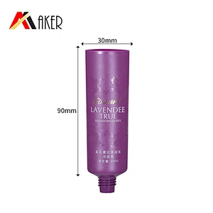 30ml empty purple ldpe squeeze face cleaner cosmetic tube with screw lid