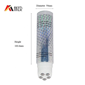 Custom 200ml Aluminum Round Cosmetic Roll Massage Tube for Eye Cream Facial Foam Hand Cream