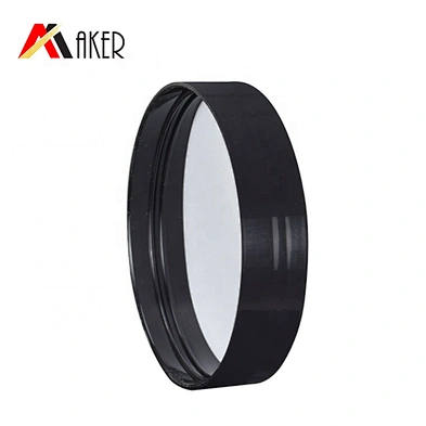 Wholesale empty black 80ml 100ml PET plastic cosmetic face cream jar packaging with black plastic screw cap and white liner