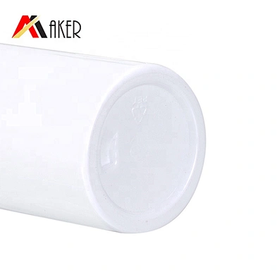 In stock 100ml 150ml cylinder round white PET plastic cosmetic skin care spray bottle with mist sprayer