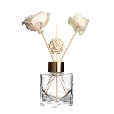 Factory Custom High Quality 100ml Damond Shape Aromatherapy Oil Diffuser Gass Bottle For Hotel Decor