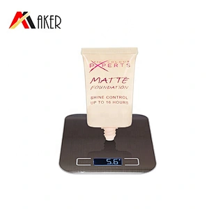 wholesale pink empty 30ml oval pe cosmetic BB CC cream plastic tube with screw lid