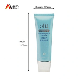 China factory customized 150ml LDPE plastic facial cleanser cosmetic packaging tube