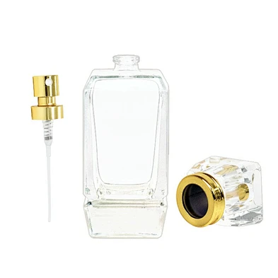 empty 100ml glass bottle bouteille parfum de carre luxu mist spray glass perfume bottle
