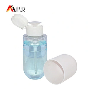 Wholesale empty clear round 250ml PET plastic cosmetic lotion facial toner bottle with flip top lid