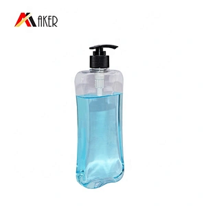 Wholesale price personal care square 500ml PET plastic custom lotion pump bottle