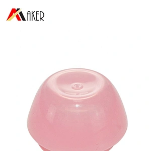 China supplier empty 5ml semi-transparent pink plastic face cream jar for cosmetics with inner cap