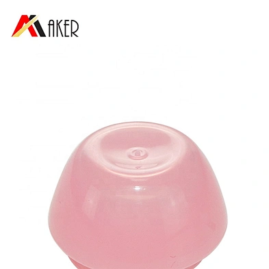 China supplier empty 5ml semi-transparent pink plastic face cream jar for cosmetics with inner cap